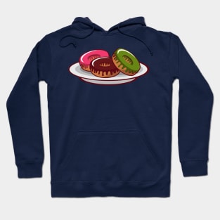 Yummy Donuts on a Plate Hoodie